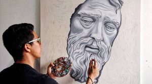 Jeean Art, el venezolano que pasó de pintar billetes a crear un mural que cautivó a Lewandowski