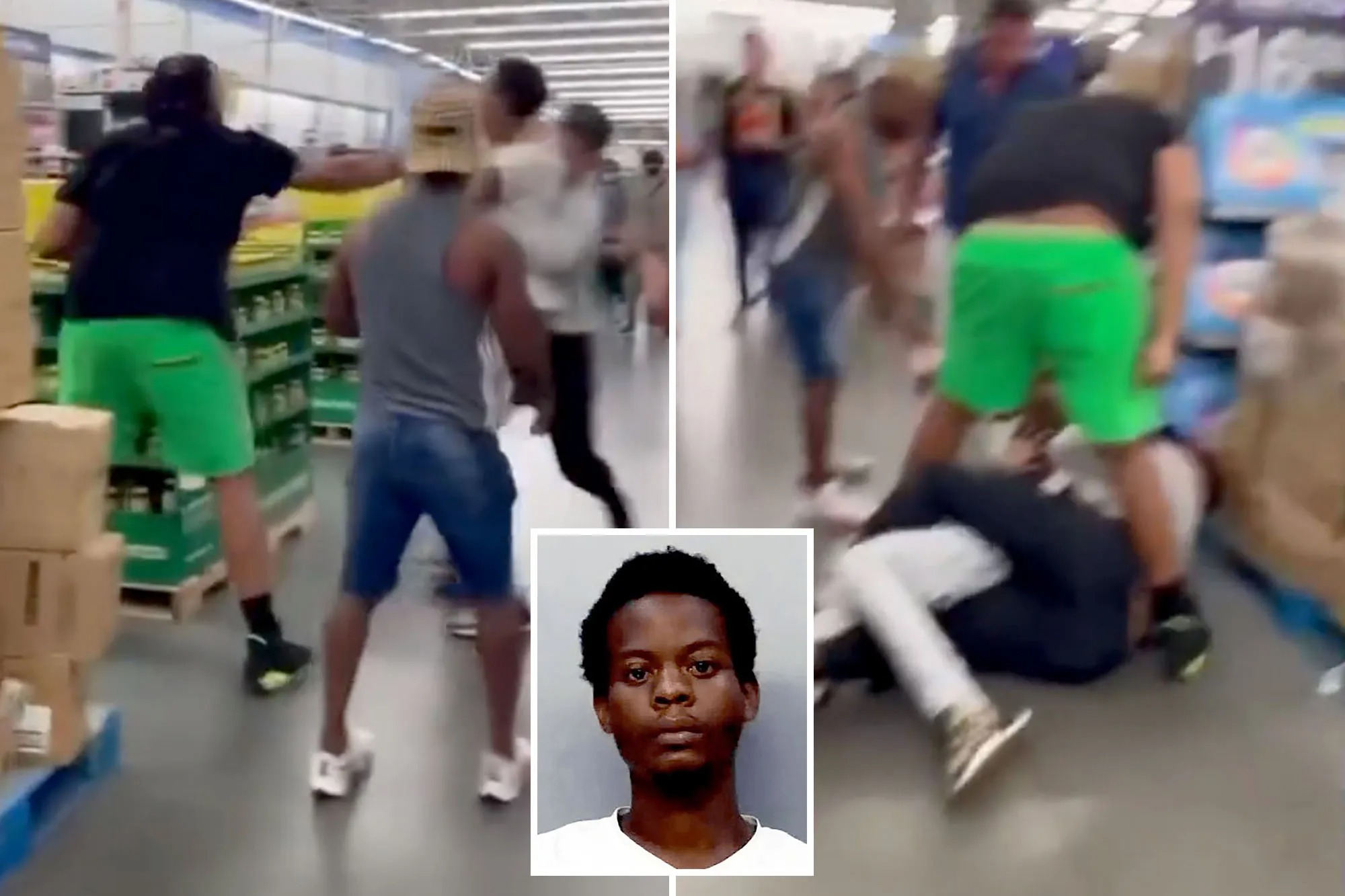 Le desgarró la ropa interior: Aberrado intentó violar a mujer pero fue detenido por clientes de un Walmart (VIDEO)