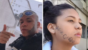 Brasileña de 18 años denuncia que su ex le tatuó a la fuerza su nombre en el rostro