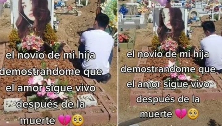 VIRAL: El video del joven que no deja de visitar la tumba de su novia y conmueve a las redes