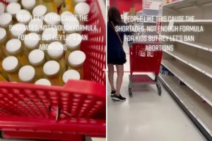 Peleó con una madre acaparadora por llevarse toda la leche de fórmula de una tienda en EEUU (VIDEO)