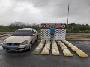 Lo detuvieron con mil litros de gasolina ocultos en bolsas plásticas en Bolívar