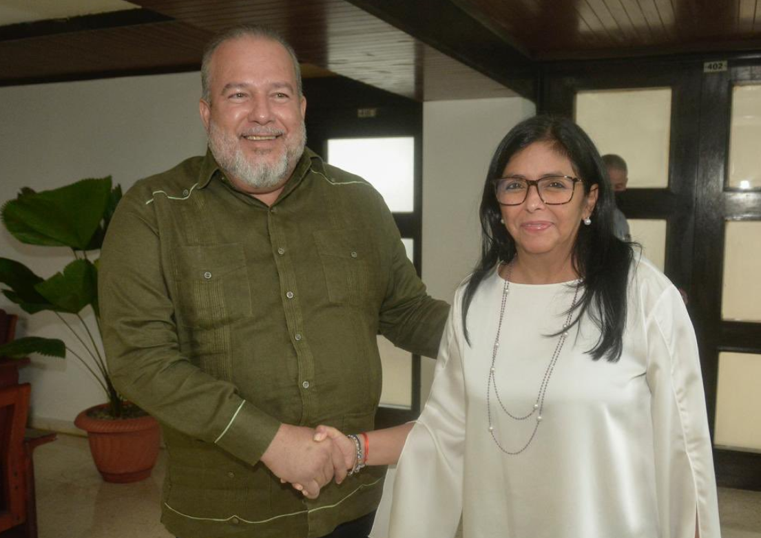 Delcy Eloína estuvo en Cuba en una reunión relámpago para “afianzar” la relación entre ambos regímenes