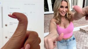 Sexy enfermera en OnlyFans ganó un dineral por vender FOTOS de sus extraños pulgares flexibles