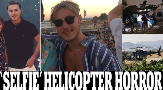La última selfie de su vida: posó frente a un helicóptero y lo mató una hélice (IMÁGENES)