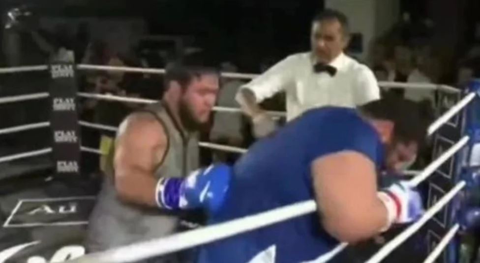 El bochornoso debut pugilístico del “Hulk iraní”, quien no duró ni dos minutos en el ring (Video)