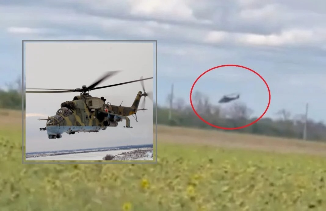 El momento cuando derriban un helicóptero de ataque ruso en cielo ucraniano (VIDEO)
