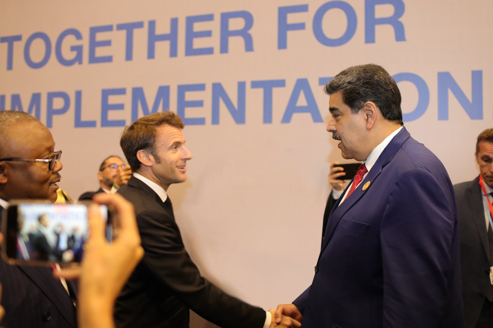 Maduro y Macron sostuvieron encuentro en la Conferencia de la ONU sobre el Cambio Climático (Video)