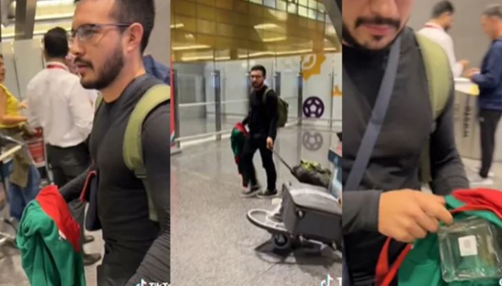 Hincha mexicano presumió ingresar a Qatar con una botella de alcohol pese a restricciones (Video)