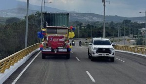 Por primera vez en siete años se transportaron toneladas de alimentos de Colombia a Venezuela a través del Puente Tienditas