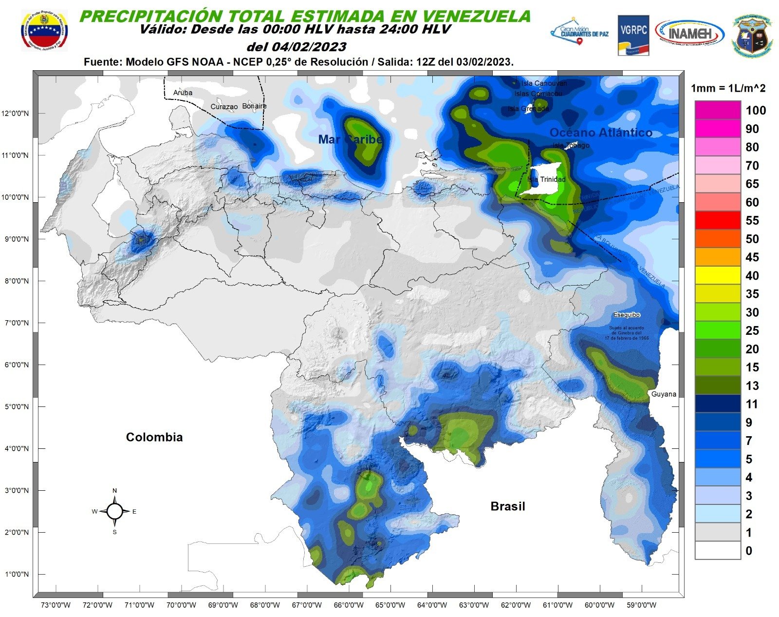 Inameh pronosticó descargas eléctricas en Bolívar y Amazonas este #4Feb