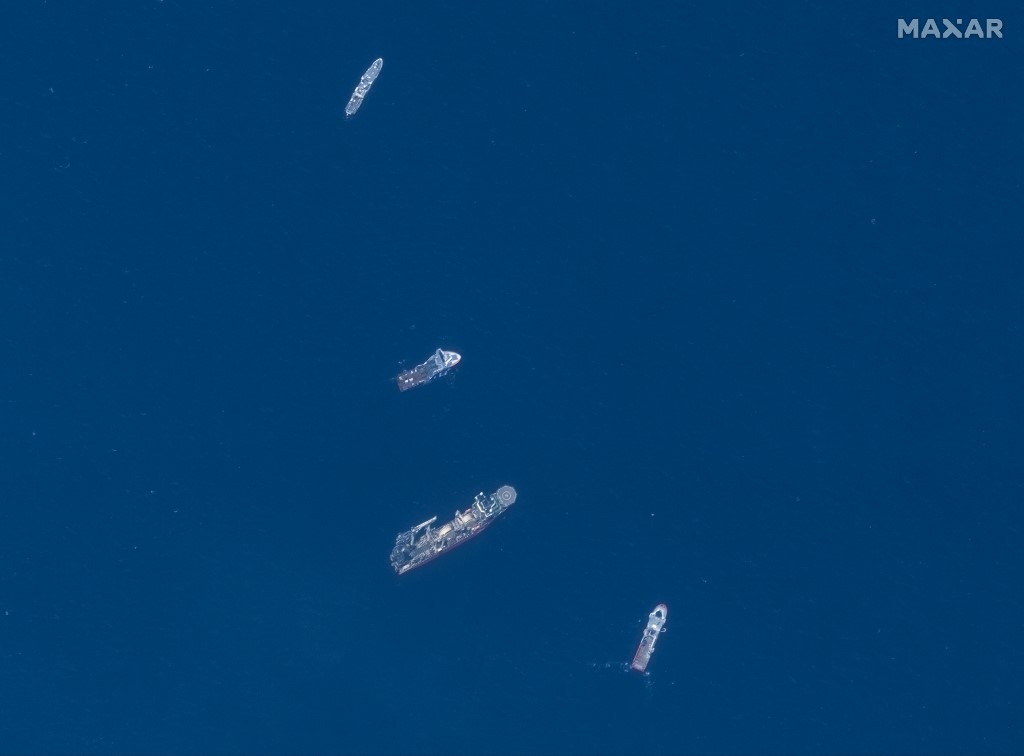 Las FOTOS satelitales de los barcos que intentaron salvar a los pasajeros del submarino
