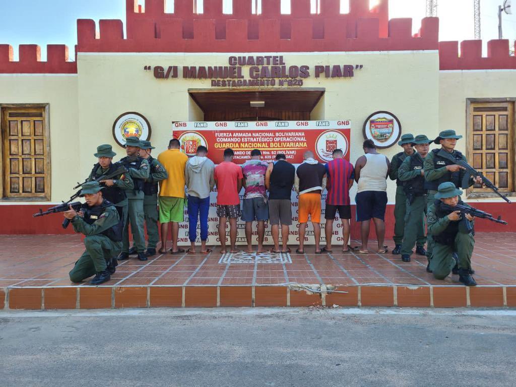 Detenidas ocho personas vinculadas a la minería ilegal en Bolívar