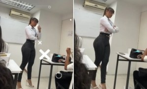¡Maydaaay! Sexy maestra venezolana causa turbulencias en clases de sobrecargo (VIDEO)