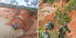 Fanb destruyó materiales en una mina ilegal en el Parque Nacional Yapacana