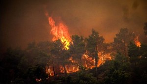 Evacuaron a miles de turistas tras gran incendio en la isla griega de Rodas