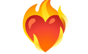 Qué significa el emoji de corazón con llamas y a quiénes se puede enviar