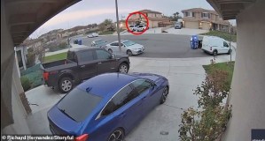VIDEO: Carro salió “volando” y se estrelló en el garaje de una vivienda en el sur de California