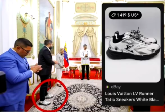 Mientras Maduro “pedía perdón” por la avaricia del chavismo, Nicolasito lucía unos zapaticos de más de 1.400 dólares (VIDEO)