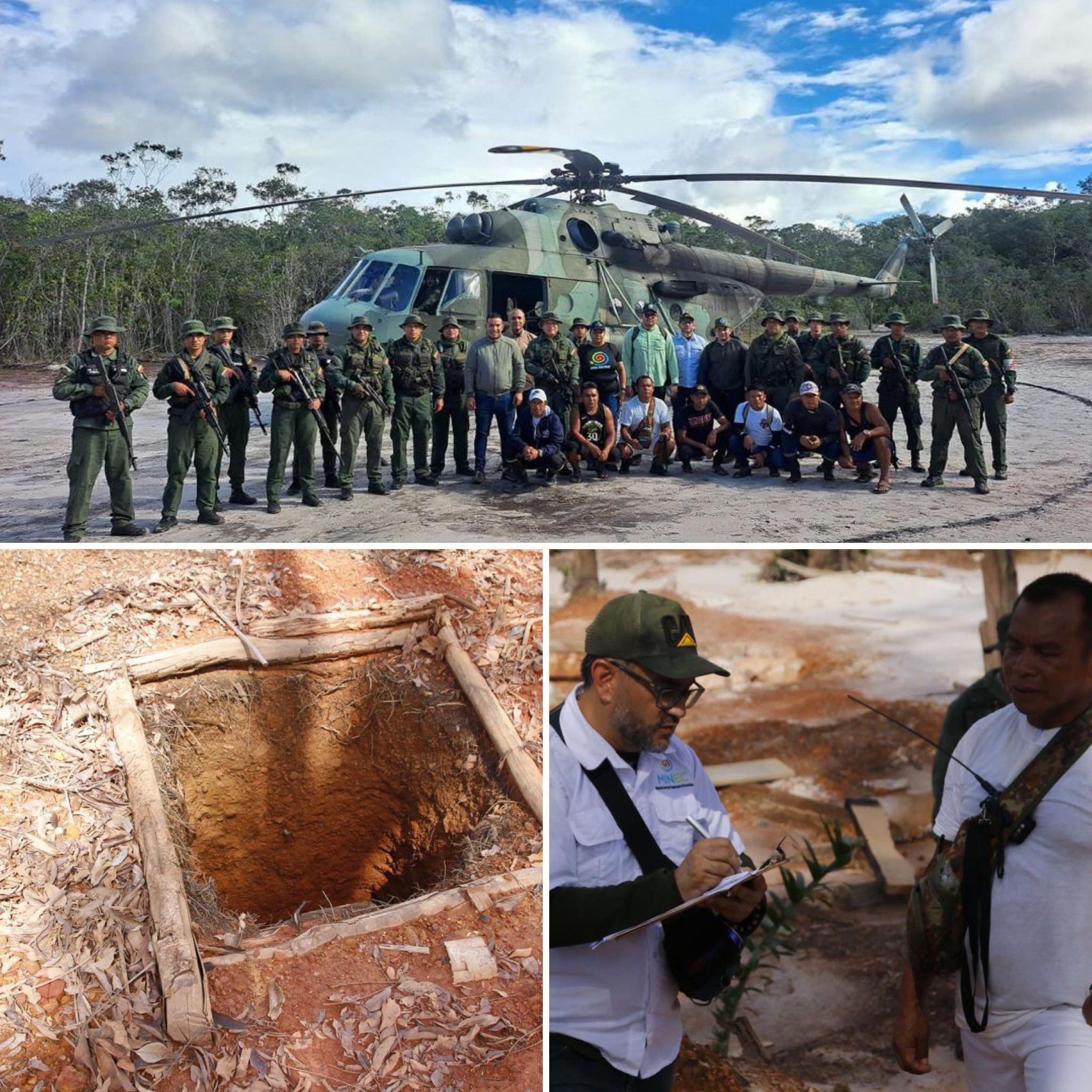 Fanb comenzó a “reforestar” la mina ilegal “Bulla Loca” colapsada en febrero en Bolívar