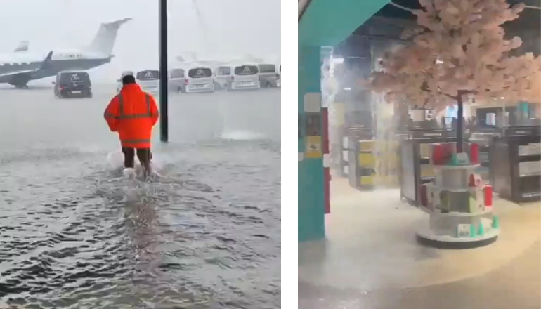 Fuerte tormenta en España provoca inundaciones y paraliza aeropuertos (VIDEO)
