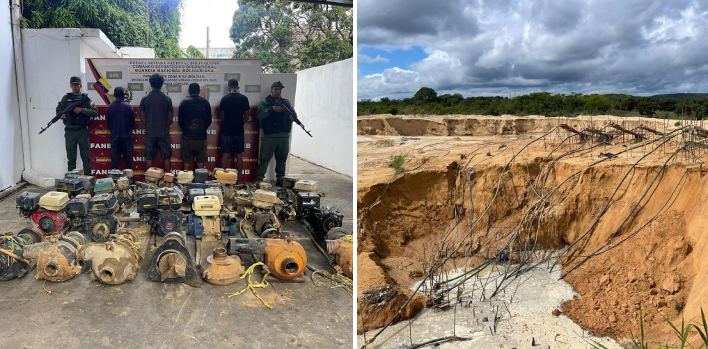 Desmantelan campamento de minería ilegal en Bolívar: al menos cuatro detenidos